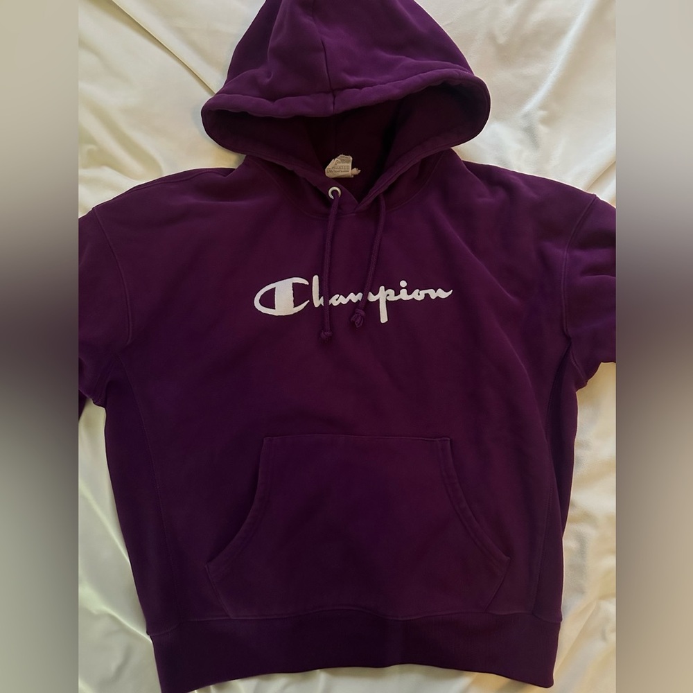 Purple Thick Reverse Weave Champion Hoodie